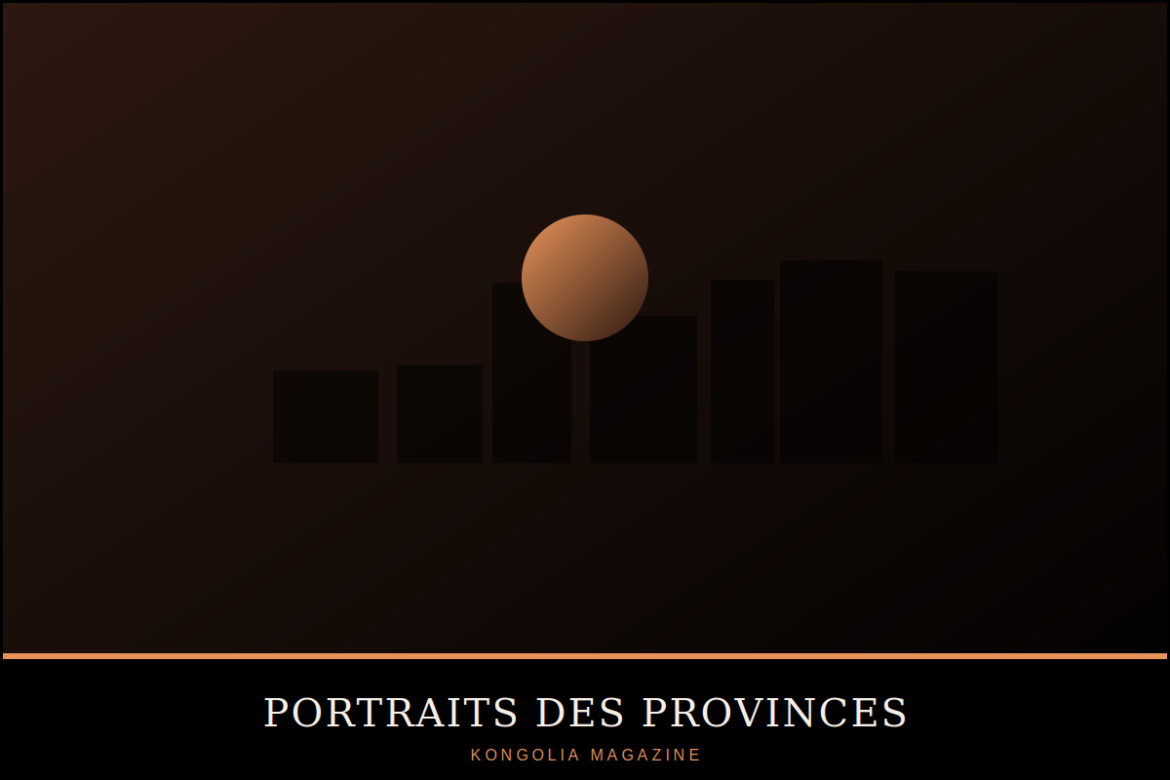 Illustration stylisée d'une avenue historique évoquant la ville de Kananga.